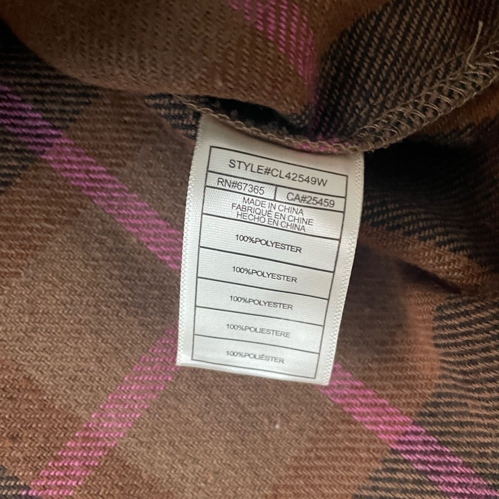 BB Dakota by Steve Madden Brown Plaid Shacket, M - Picture 6 of 7